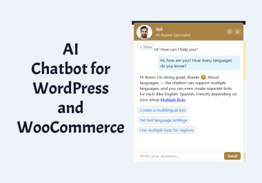 AI Chatbot for WordPress and WooCommerce installation and customization