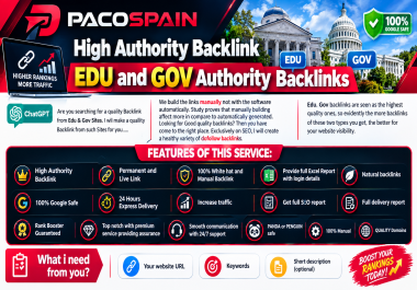 High Authority EDU & GOV Authority Backlinks