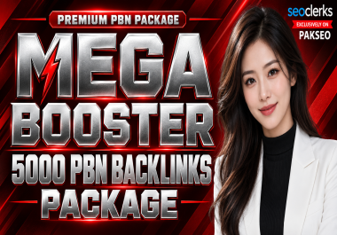 MEGA BOOSTER 5000 PBN Post Backlinks Package with Dofollow SEO Links