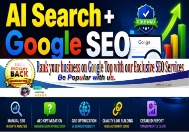 AI SEO and AEO & GEO Authority Booster by Manual Google & AI Search Optimization