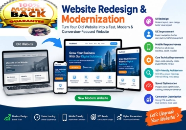 Website Redesign & Modernization - Transform Your Old Website into a Fast,  Modern & Conversion-Focus