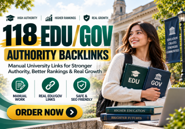 Get Top Rankings Google & AI 118 EDU/GOV Authority Backlinks Manually Work Universities Links