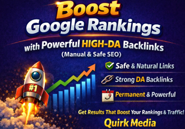 Boost Google Top Rankings with Powerful HIGH-DA Backlinks Manual & Safe SEO