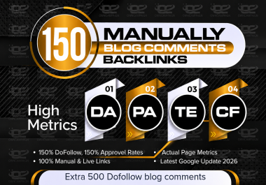 150 High Pa Da Manually Blog Comments Backlinks To Website