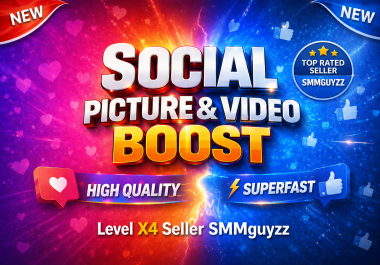 Real Social Picture OR Video Authentic Boost Package