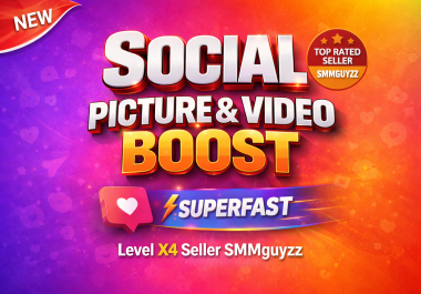 Get Real Social Picture OR Video Instant Boost Package