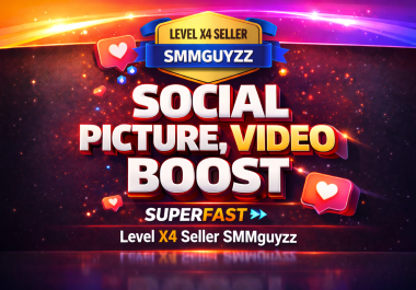 Get Social Picture OR Video Premium Boost Package