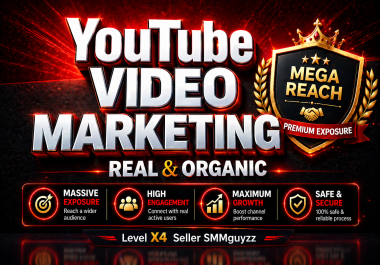 YouTube Video Boost Mega Package with Real and Authentic Audience & Premium Reach