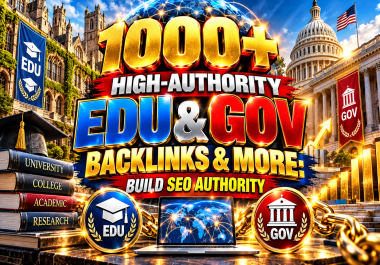 1000+ high authority EDU and GOV backlinks