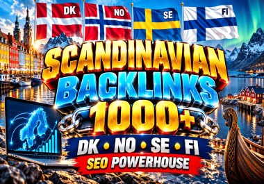 1000+ Scandinavian countries mix DK NO SE FI backlinks