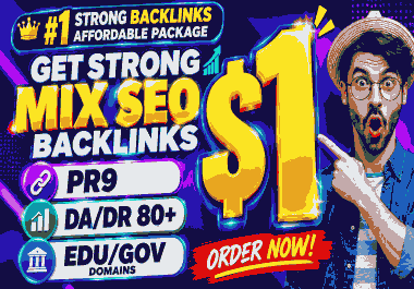 Get Strong 50 MIX SEO EDU/GOV Backlinks PR9,  DA/DR 80+ & Spam free Links