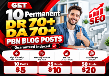 Get Rocket SERP Growth with High Authority PBN Blog Posts DR 70+ DA 70+ Permanent Indexed Backlink