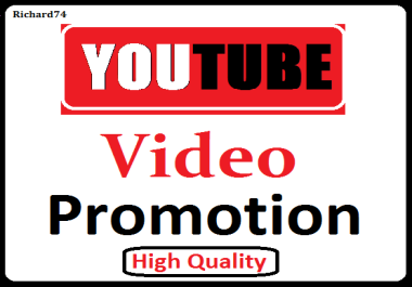 YouTube Video Promotion High Quality Service and Fast Delivery