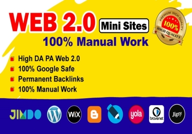 I will Create 20 Powerful SEO Contextual Backlinks web 2.0 Blogs