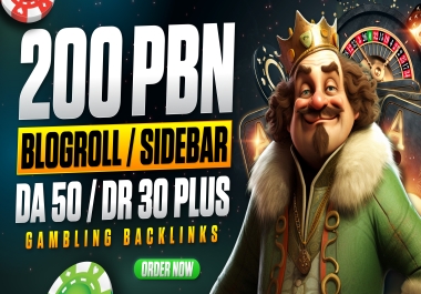 Get Improve Rank of Your Website with 200 PBN BLOGROLL/SIDEBAR Backlinks DA30+
