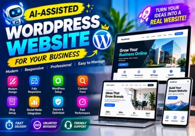 I will build a professional AI-assisted WordPress website from scratch