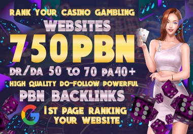 Extremely Ranking 750 Casino Pbn Thailand, Indonesia, Korean DR/DA 50 to 70