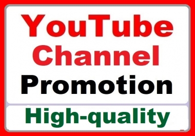 YouTube Account Growth and Promotion High quality