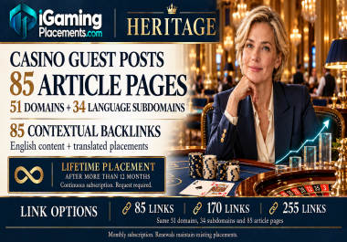 85 Casino Article Pages with Multilingual Placements IGP Heritage