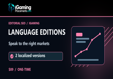 I will localize one iGaming article into two language editions