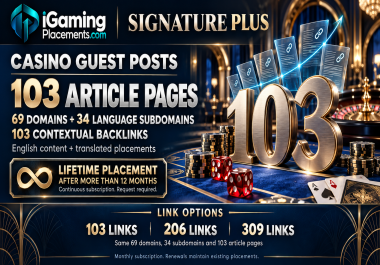 103 Casino Article Pages with Expanded Reach IGP Signature Plus
