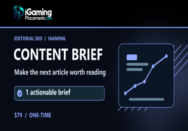 I will prepare an iGaming SEO article brief for your casino or sportsbook