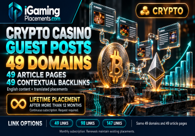 49 Crypto Casino Article Placements with Backlinks IGP Crypto