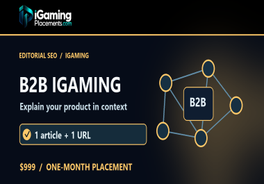I will write and publish one B2B iGaming article on our network