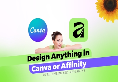 Design anything in Canva or Affinity Professionally