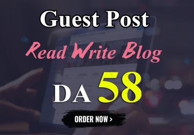 I will write and publish UNIQUE guest post On READ WRITE BLOG DA-58