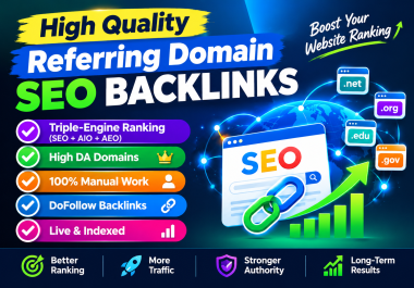 High Quality DoFollow Referring Domain SEO Backlinks for Website Ranking
