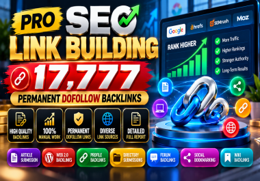 Pro SEO Link Building 17,777 Permanent Dofollow Backlinks + Full Report