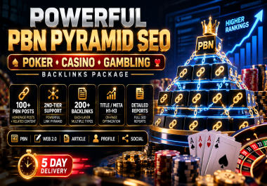 Powerful PBN Pyramids Poker/Casino/Gambling Sites SEO Backlinks Package V1