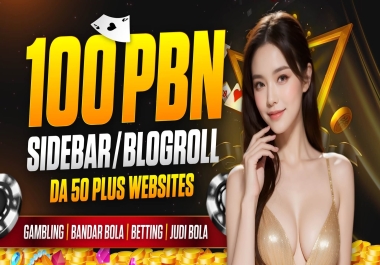 100 Blogroll PBN Backlinks on Casino Gambling Slot UFABet Togel Site DR/DA 60+ Websites