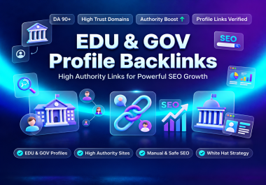 20 High Authority EDU/GOV Profile Backlinks Manual & White Hat SEO