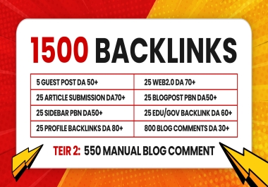 Exclusive 1500 Authority MIx EDU/Gov,  PBNs,  GUEST POST,  BlogComments,  Sidebar for Google Ranking