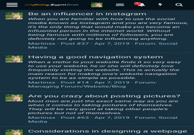 Offering the services to create high quality forum posts
