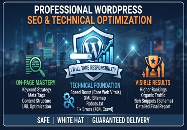 I will take full responsibility for your WordPress on-page and technical SEO to get your site rank