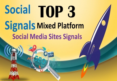TOP 3 Platform 13,000+ Mixed Social Signals Help To Increase Website SEO