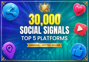 Top 5 Power 30,000 Social Signals to Boost SEO,  AI Visibility & Website Traffic