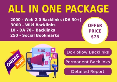 Cheapest All In One Backlinks Package for Rank Top On Google Search Engine