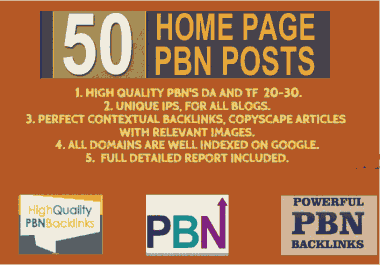 BUY 2 GET 1 FREE 50 High TF CF DA PA 50+ Homepage PBN Links to Rank High in Google
