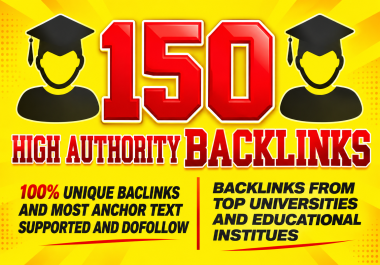 150 EDU/Gov Manually Created From Universities Domains SEO link building Backlinks