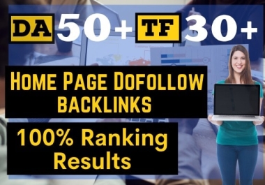 I Will Make High TF,  DA Homepage SEO Backlinks Dofollow