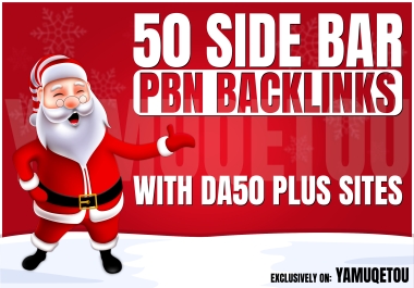50 Sidebar PBN With 70-50 DA Authority Links