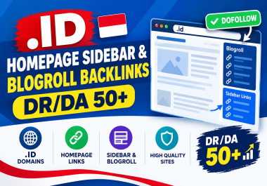 Get 200 Premium. ID Homepage Sidebar Blogroll Backlinks DR/DA 50+