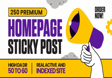 Get 250 Homepage Sticky PBN Backlinks DR/DA 60+ DoFollow Permanent Links Higher Rank On Google