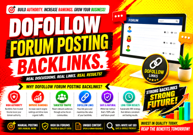 100 High authority forum posting backlinks