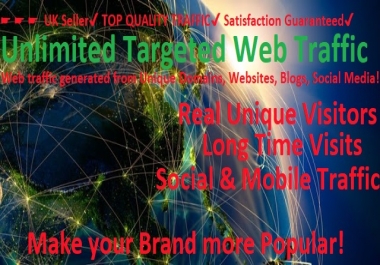 Unlimited Web Traffic - Real traffic to your website