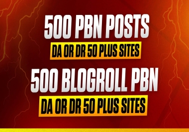 Exclusive 500 PBN Posts and 500 Blogroll/Sidebar PBN HIGH DA AND DR 50 Plus